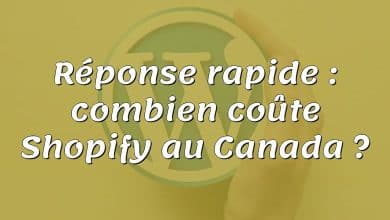 Réponse rapide : combien coûte Shopify au Canada ?